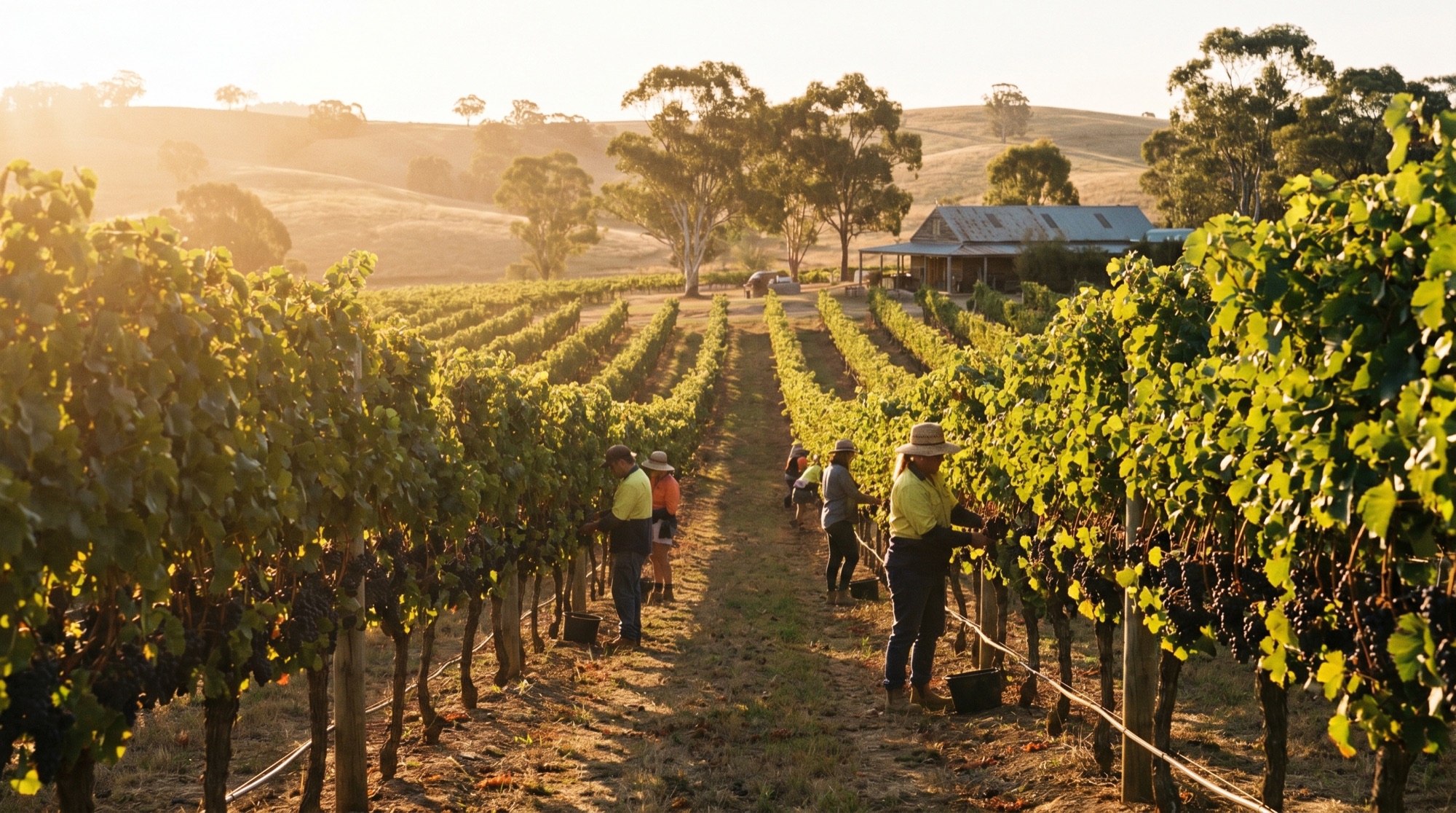 Wine grapes in Australia.
